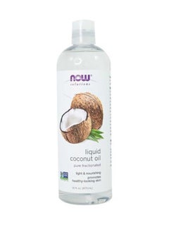 now Liquid Coconut Oil Light and Nourishing Promote healthy Looking Skin 473 ml 