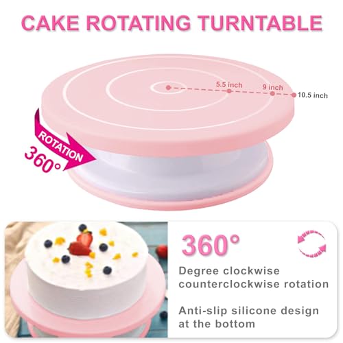 AKHMLEF Cake Decorating Kit,Piping Bags and Tips Set,Cake Decorating Supplies,Frosting Piping Kit,Cake Baking Supplies for Beginners (255PCS) - Image 2