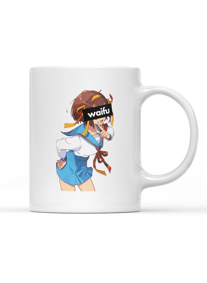 LIT Haruhi Suzomiya Mug The Melancholy of Haruhi Suzumiya Mug for Coffee Haruhi Waifu Gift Mug Cute Anime girl Design Anime Fan-Waifu design - Image 1