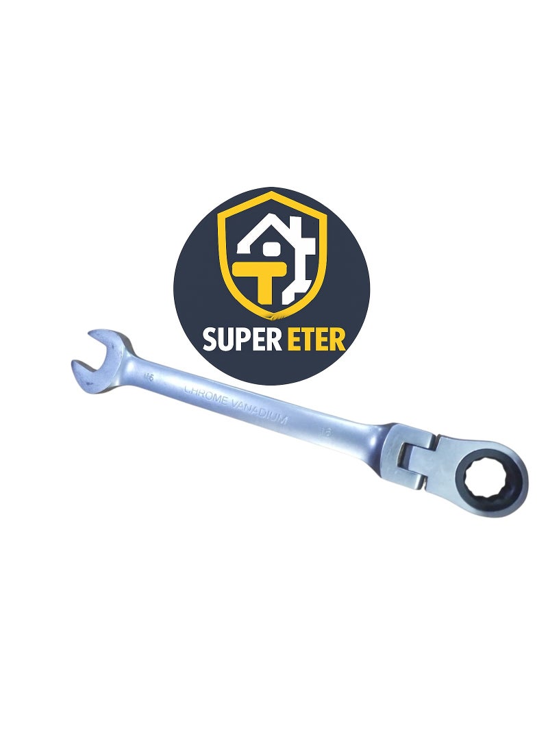YDS SUPER ETER Flexible Head Combination Wrench 16 mm – Chrome Vanadium Steel – Model 10005006 – 225 g - Image 1