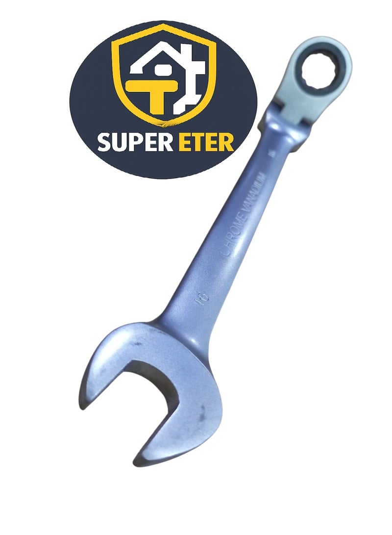 YDS SUPER ETER Flexible Head Combination Wrench 16 mm – Chrome Vanadium Steel – Model 10005006 – 225 g - Image 4