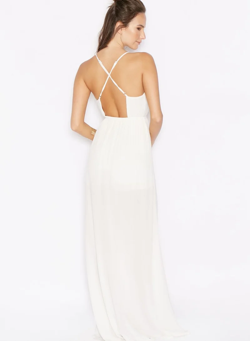 Missguided Cheesecloth Skirt Overlay Playsuit