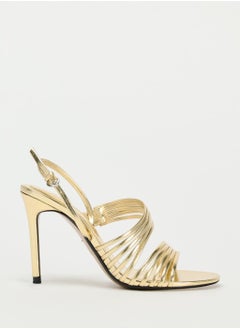 Zara Metallic strappy sandals  - Image 1