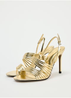 Zara Metallic strappy sandals  - Image 2