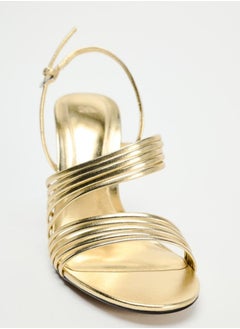 Zara Metallic strappy sandals  - Image 3