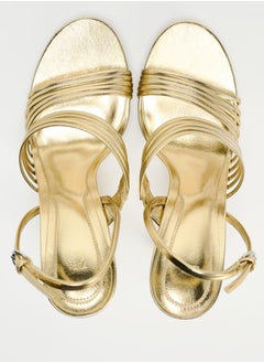 Zara Metallic strappy sandals  - Image 5