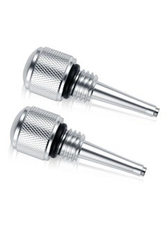 SYOSI 2 Pcs Magnetic Oil Dipstick for Inverter Generators, Aluminum Magnetic Dipstick Replacement with O Ring, Silver  - Image 1