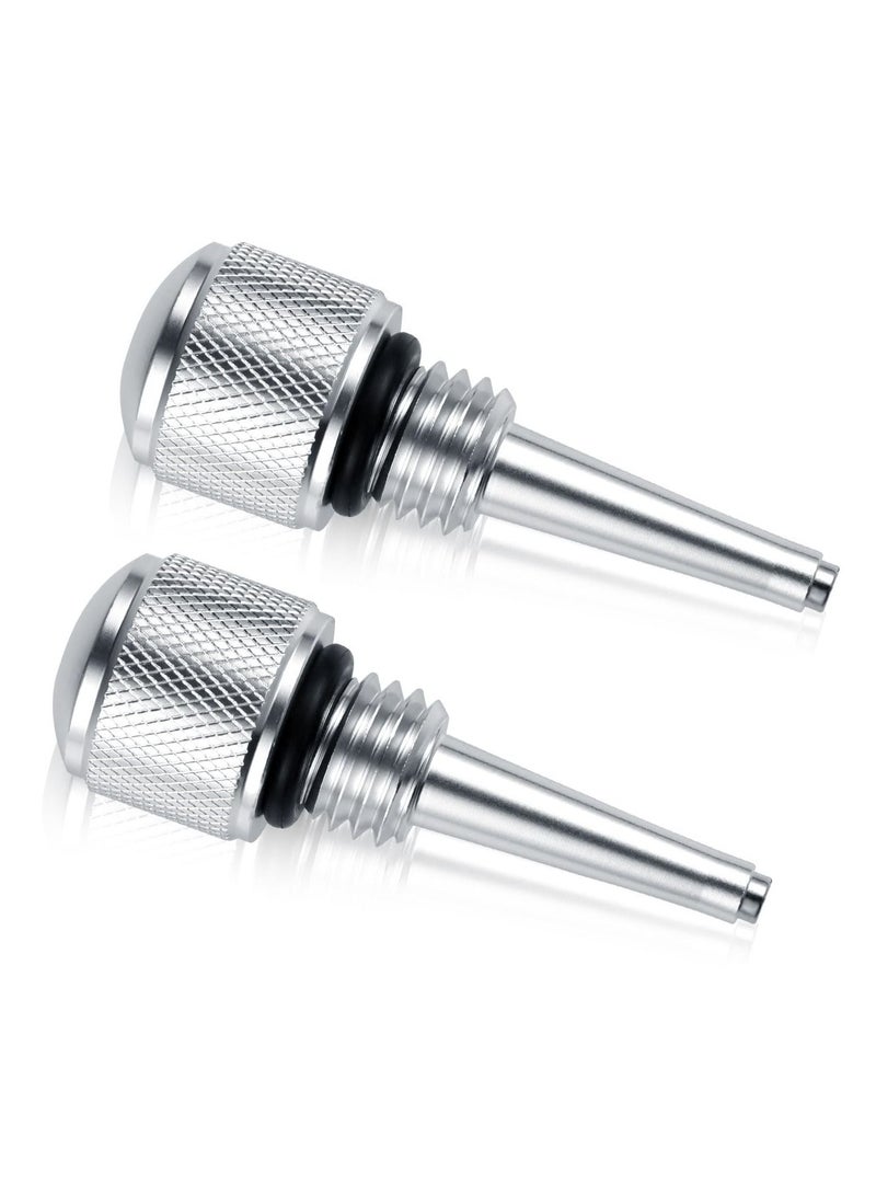SYOSI 2 Pcs Magnetic Oil Dipstick for Inverter Generators, Aluminum Magnetic Dipstick Replacement with O Ring, Silver  - Image 1