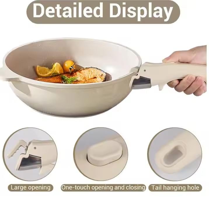 Crobat Detachable Handle Pot Holder - Multipurpose Plastic Anti-Scald Pan Grip for Kitchen, Outdoor Cooking - Universal Fit Removable Pan Handle, Kitchen Gadget Tool - Image 5