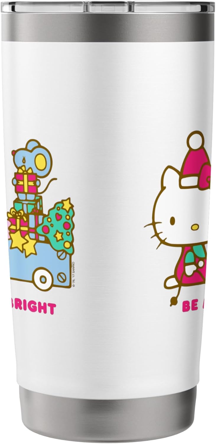 Hello Kitty Hello Kitty Merry and Bright Christmas Tee Shirt Stainless Steel Insulated Tumbler  - Image 2
