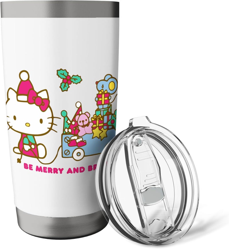 Hello Kitty Hello Kitty Merry and Bright Christmas Tee Shirt Stainless Steel Insulated Tumbler  - Image 5