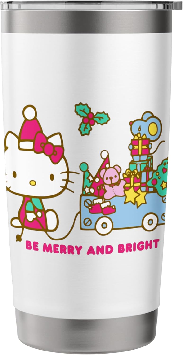 Hello Kitty Hello Kitty Merry and Bright Christmas Tee Shirt Stainless Steel Insulated Tumbler  - Image 3