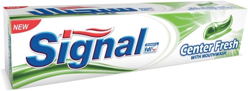 Signal Center Fresh Toothpaste with Mouthwash - 120ml - Image 1