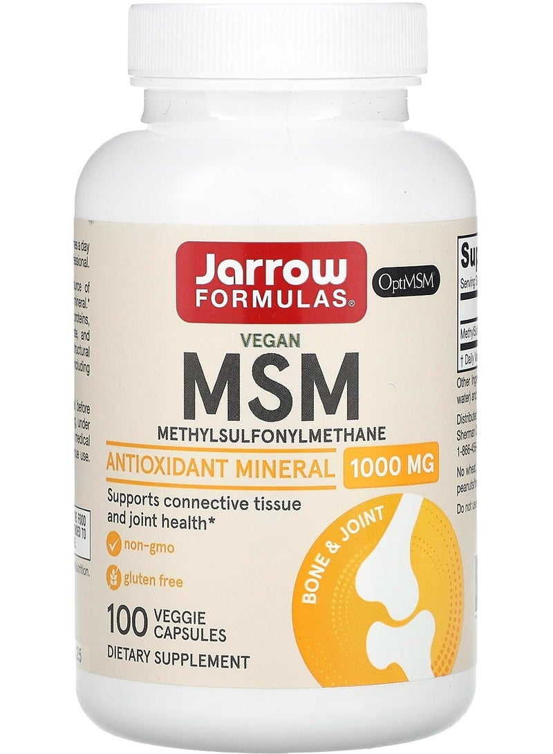 jarrow formulas MSM, 1,000 mg, 100 Veggie Capsules
