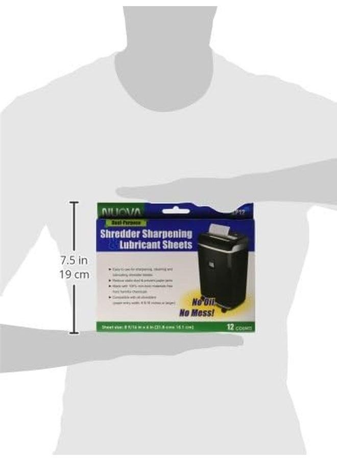 Sp12 Shredder Sharpening And Lubricant Sheets 12 Count