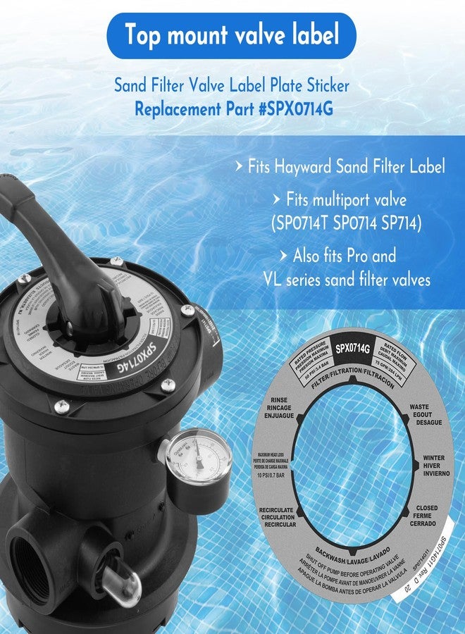 Pokin SPX0714G Sand Filter Valve Label Plate Sticker Replacement, for Hayward Multi-Port Valve Cover Label,Valve Position Label Works with The SP0714T or SPX0714BA 1.5" Vari-Flo Valve or Key Cover (1) - Image 3