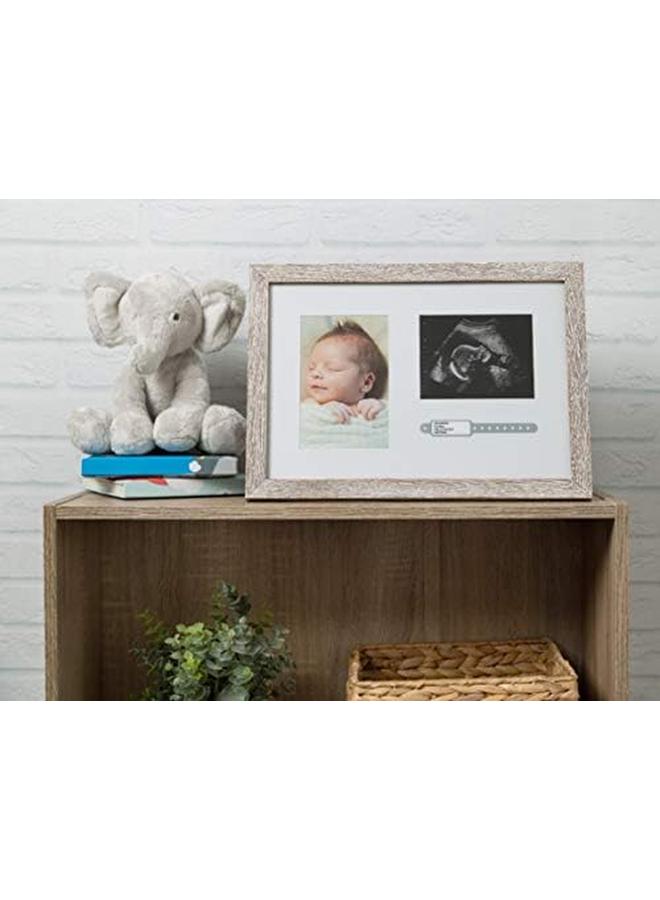 pearhead Bracelet Id Photo And Sonogram Frame Baby Ultrasound Photo Frame Rustic - Image 2
