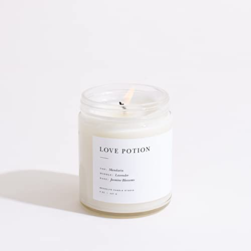 Brooklyn Candle Studio Love Potion Jar Candle - Luxury Scented Candle, Vegan Soy Wax, Hand Poured in The USA, 50 Hour Slow Burn Time - 7.5oz - Image 4