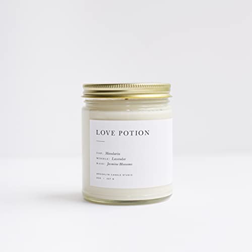 Brooklyn Candle Studio Love Potion Jar Candle - Luxury Scented Candle, Vegan Soy Wax, Hand Poured in The USA, 50 Hour Slow Burn Time - 7.5oz - Image 2