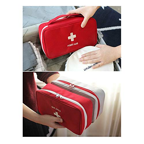 Inditradition Emergency First Aid Kit Pouch (Empty) | Multi-Layer Travel Medicine Pouch, 23x13 CM (Red) - Image 5
