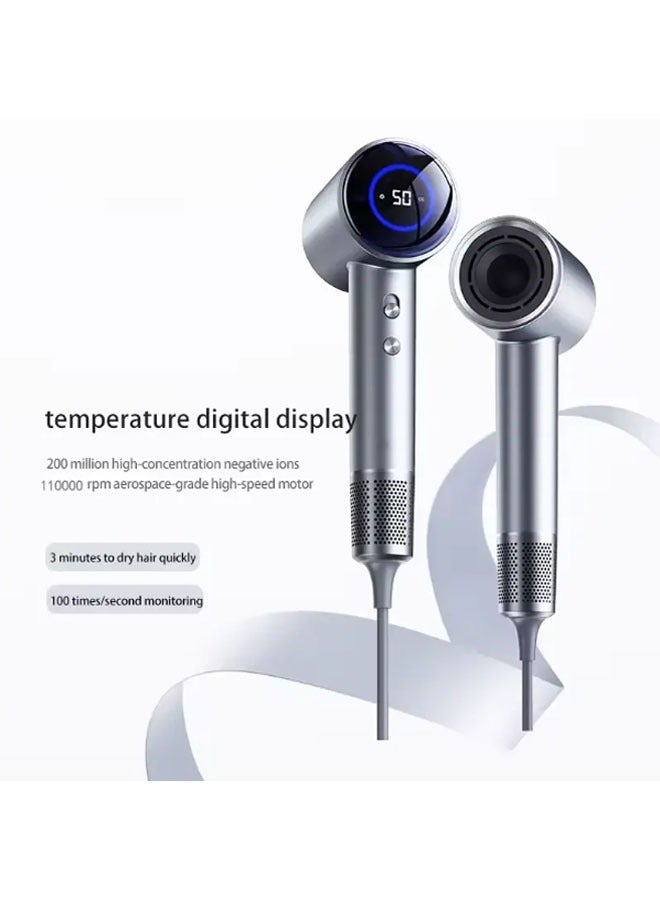 general High-speed hair dryer, professional salon, lightweight high-speed hair dryer, cold and hot air, negative ion digital display electric hair dryer - Image 2