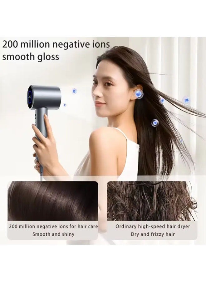 general High-speed hair dryer, professional salon, lightweight high-speed hair dryer, cold and hot air, negative ion digital display electric hair dryer - Image 3