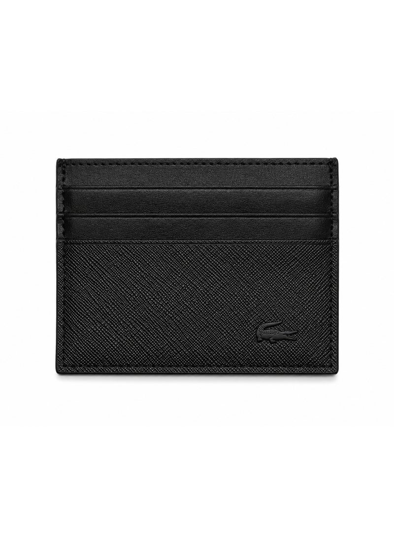 LACOSTE Men's Premium Leather Gift Set – Black Wallet, Card Holder & Keychain - Image 5