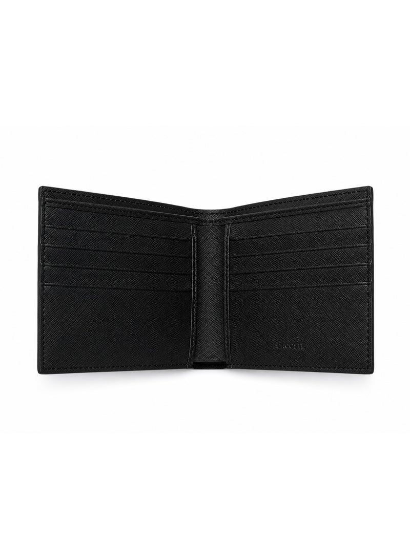 LACOSTE Men's Premium Leather Gift Set – Black Wallet, Card Holder & Keychain - Image 4