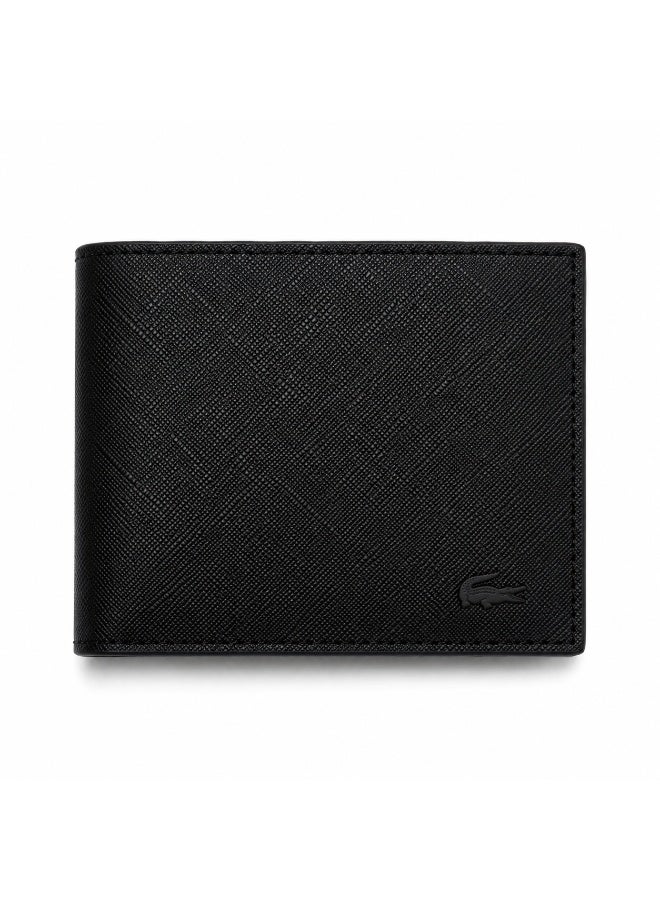 LACOSTE Men's Premium Leather Gift Set – Black Wallet, Card Holder & Keychain - Image 2
