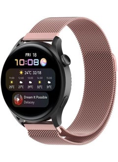 NIBEMINENT Milanese Loop Replacement Strap Watchband For Huawei Watch 3 / Pro 22mm Rose/Pink  - Image 4