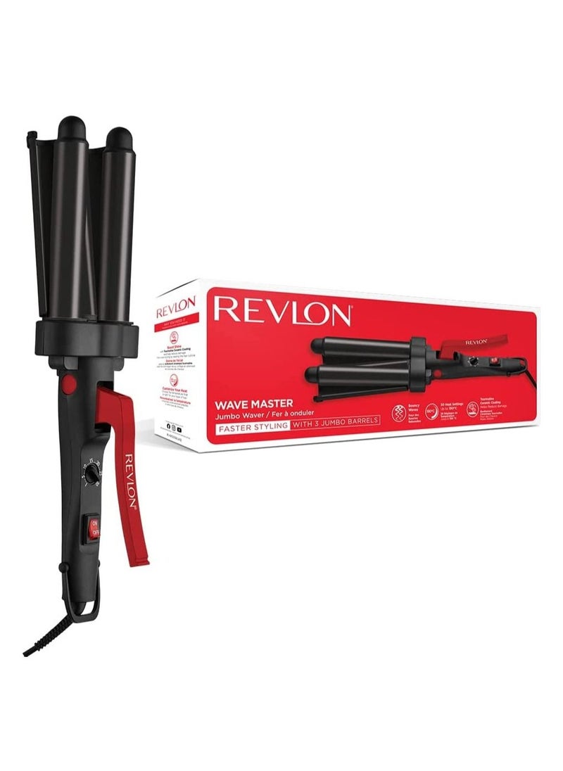 Revlon Wave master Jumbo Straightener waver Faster styling With 3 jumbo barrels  - Image 1