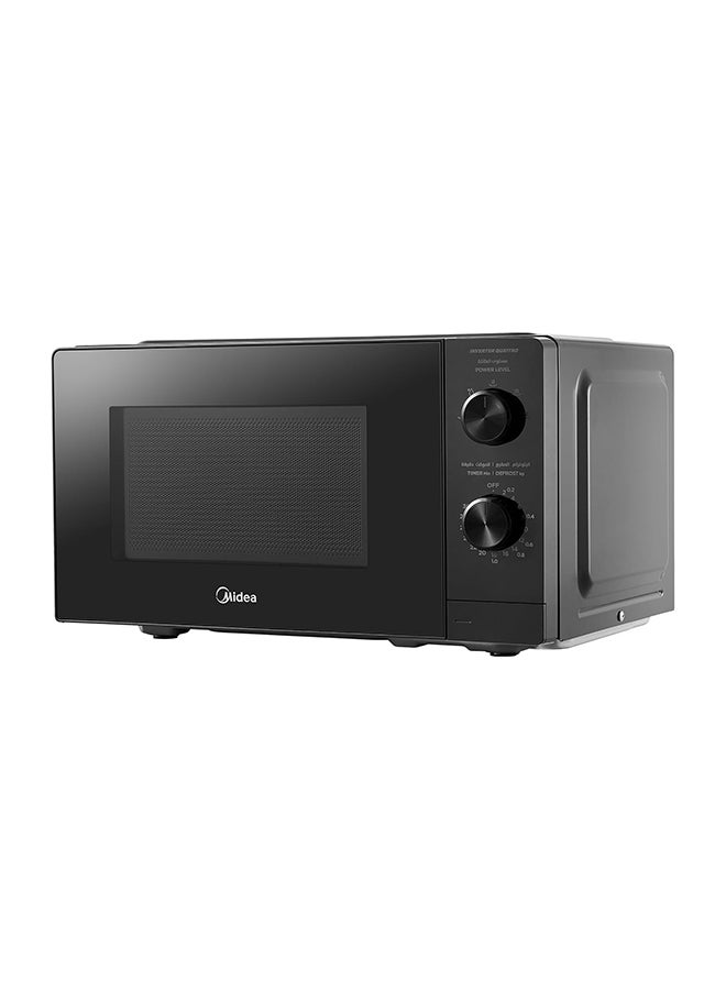 Midea 20 Litres Solo Microwave Oven with 5 Power Levels, 700W, Defrost Function, Inverter Quattro, Xmart Wave Technology, Push Button Door Opening, Good for Home And Office - 20 L 700 W MM7P012MZ-BK Black - Image 3