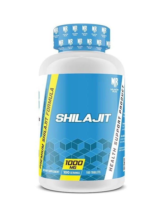 Muscle Rulz Shilajit 1000 mg – 100 Tablets for Ultimate Stamina, Performance & Strength Enhancement (100 Servings) - Image 1