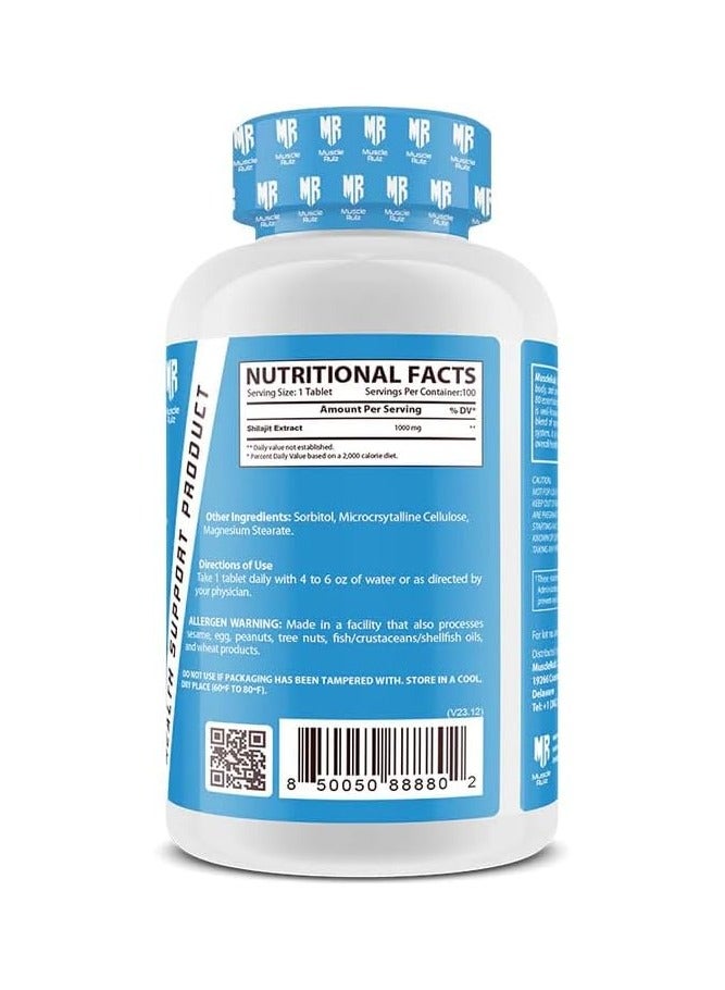 Muscle Rulz Shilajit 1000 mg – 100 Tablets for Ultimate Stamina, Performance & Strength Enhancement (100 Servings) - Image 2