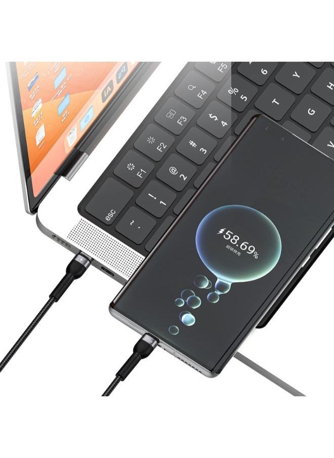ريتشي - كابل Recci RTC-T16 2 في 1 للشحن السريع بتقنية PD، بقوة 65 واط، من Lightning إلى Type-C، بطول 1.2 متر - Image 1