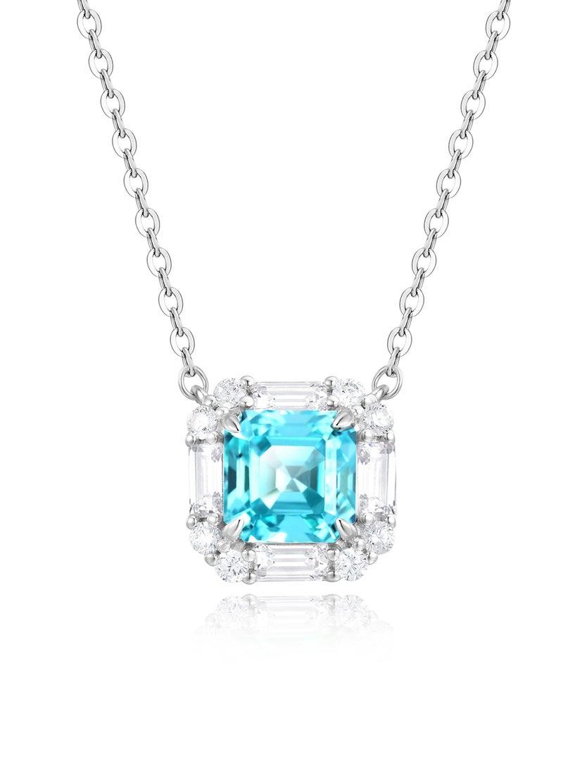 Elegant and grand artificial Sapphire gemstone pendant necklace - Image 1