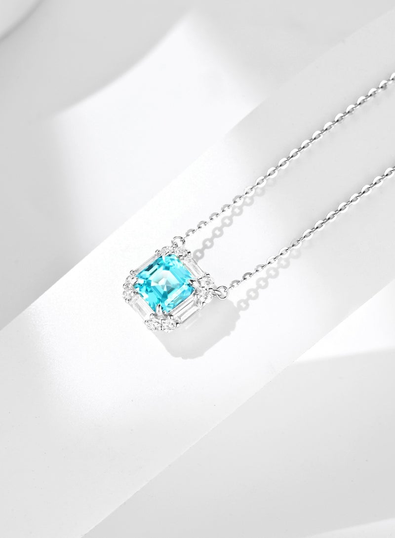 Elegant and grand artificial Sapphire gemstone pendant necklace - Image 3