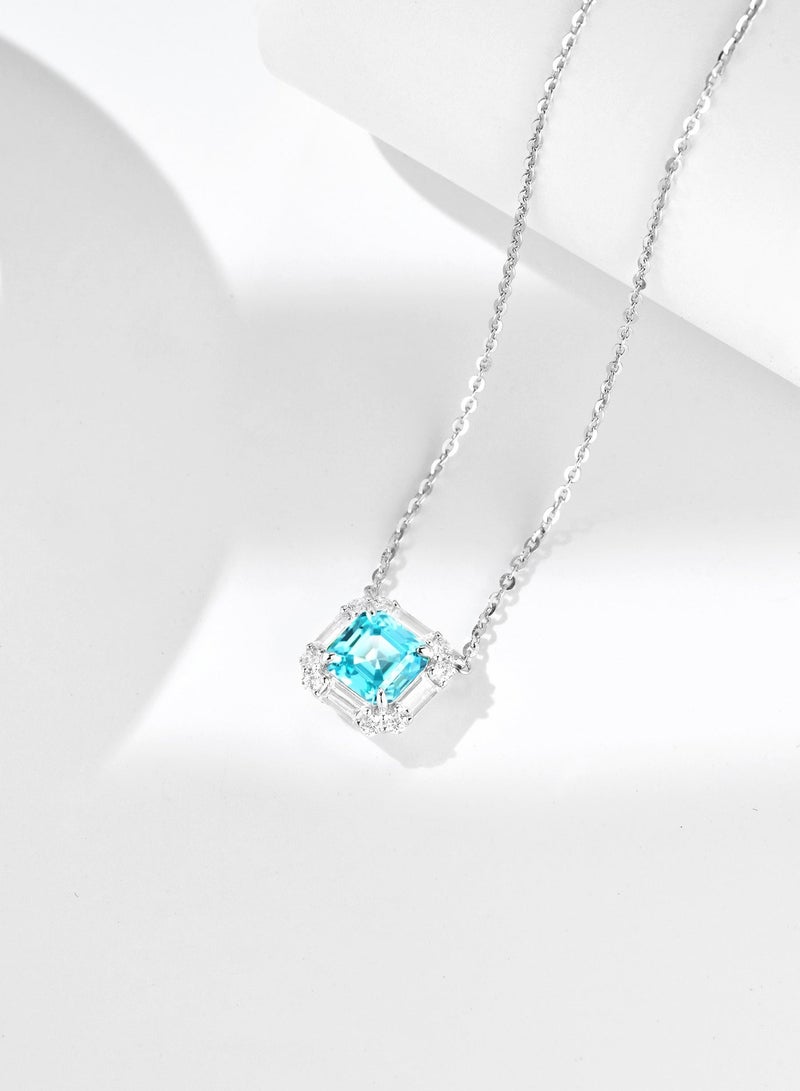 Field Fashion pendant necklace   artificial Sapphire gemstone pendant necklace - Image 4