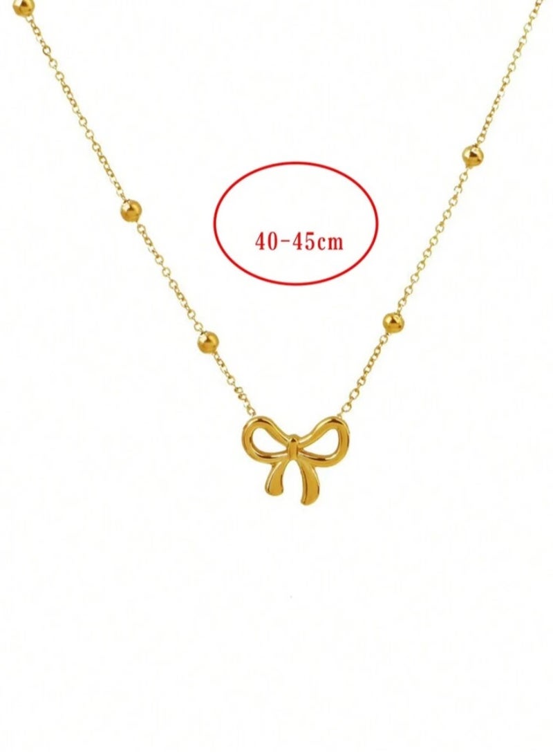 إيكوال سلسال نسائي أنيق من الاستانلس ستيل مطلي باللون الذهبي - Image 3