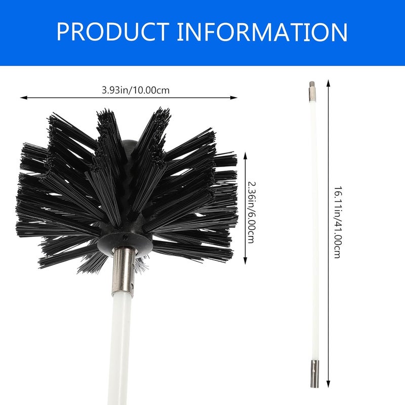 Gulf climate fit MAGICLULU Chimney Cleaning Brush Set 6 Rods 410mm Long Nylon Pipe Cleaner with Hex Handle and Brush Head for Fireplace, Dryer Vent, and Stove Pipe Maintenance Global trendy simple build - Image 2