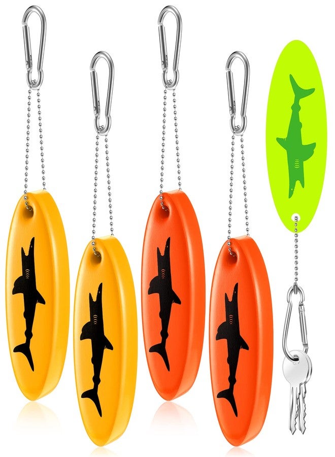 Herdear Floating Keychain Oval Shaped Glow in the Dark Foam Floating Key Ring Boat Key Chain for Fishing water Outdoor Sport, Yellow, Orange, 10 x 4 x 2 cm/ 3.9 x 1.6 x 0.79 inch - Image 1