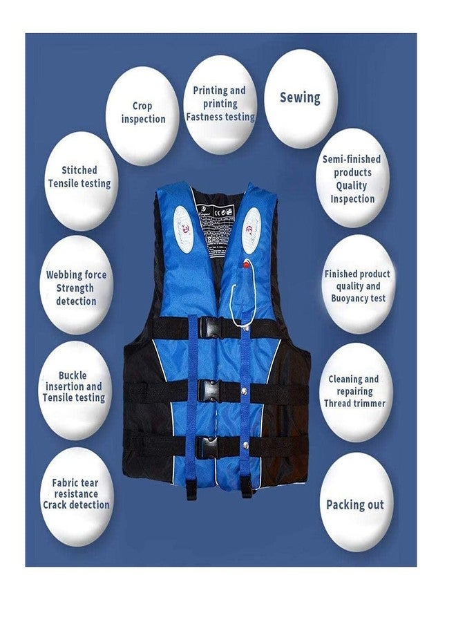 VBM Polyester Adult Life Jacket with Whistle & Crotch Straps, Safety Floating Vest for Swimming, Boating, Kayaking & Water Sports, PFD Type Life Saving Jacket, Weight Capacity Upto 120kg Safety Swim Vest - Image 3