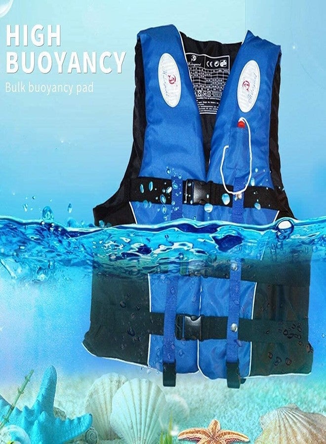 VBM Polyester Adult Life Jacket with Whistle & Crotch Straps, Safety Floating Vest for Swimming, Boating, Kayaking & Water Sports, PFD Type Life Saving Jacket, Weight Capacity Upto 120kg Safety Swim Vest - Image 4