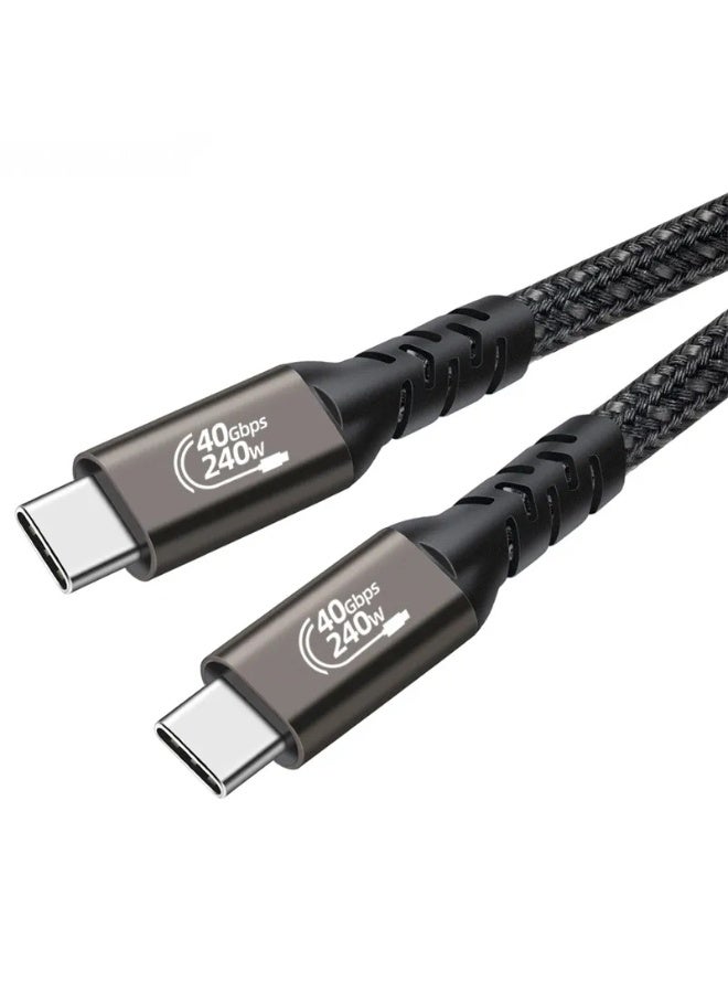 أولودينيز  كابل USB4.0 من نوع C إلى C – شحن سريع 240 واط، نقل بيانات بسرعة 40Gbps، دعم فيديو 8K@60Hz – متوافق مع Thunderbolt 4 – بطول 1 متر - Image 3