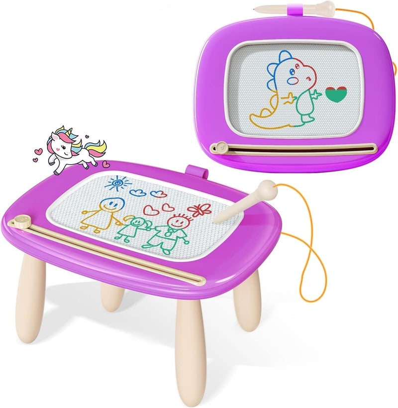 Kikidex Toddler Toys Age 1-3 Magnetic Drawing Board: Kids Toys for 1 2 3 Year Old Boy Girl Birthday Gifts Doodle Board for Preschool Learning and Educational Erasable Sketching Pad Baby Travel Essentials - Image 1