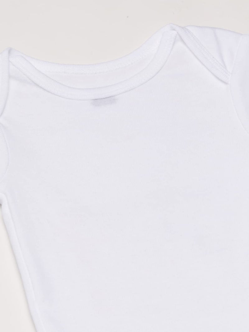 Gerber Baby Boys 5-pack Solid Onesies Bodysuits Baby-unisex-bodysuits, White, 3T US - Image 2