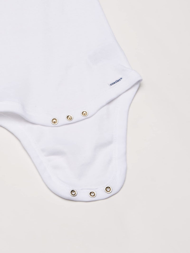 Gerber Baby Boys 5-pack Solid Onesies Bodysuits Baby-unisex-bodysuits, White, 3T US - Image 3