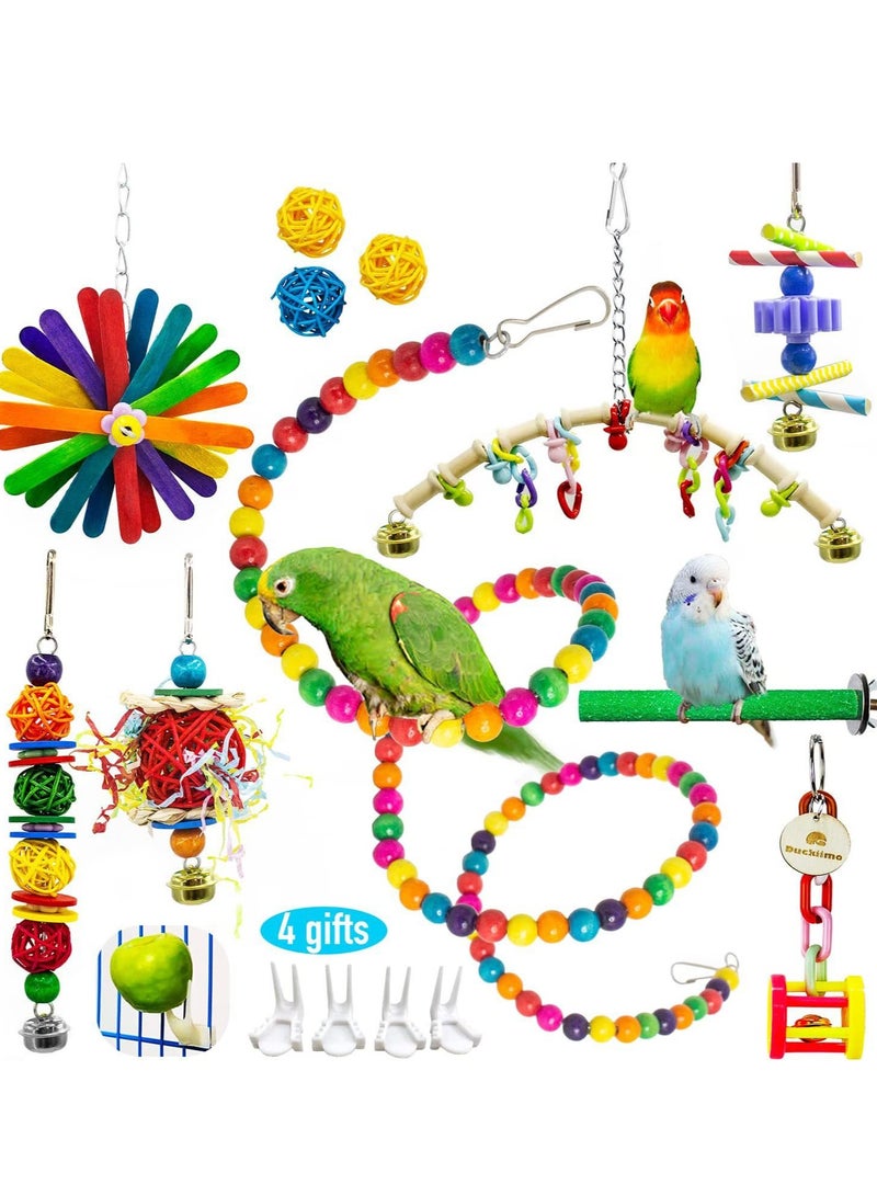 Parrot toy bird playset 15 piece pet supplies set - Image 1