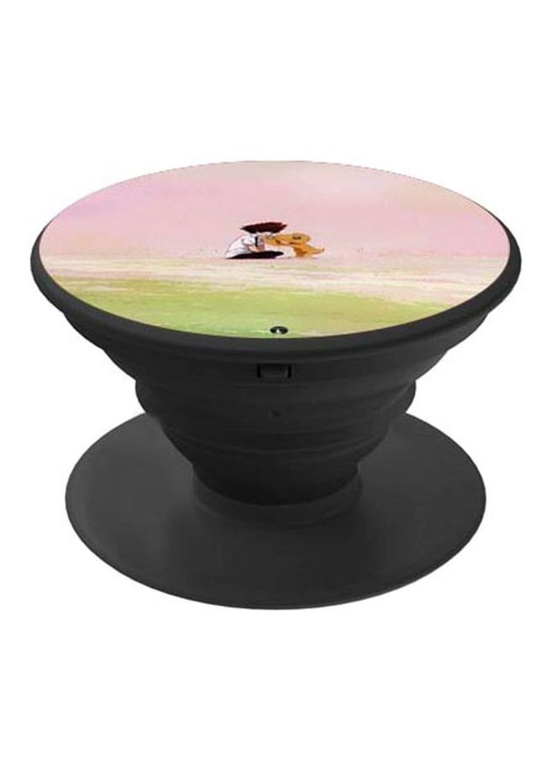 RKN Printed Pop Up Finger Grip Phone Holder Black/Pink/Green - Image 2