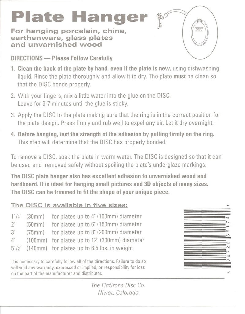 Disc مجموعة شماعات لوحة لاصقة على شكل قرص فلاتيرون (2-3 بوصة و2-4 بوصة شماعات) - Image 4